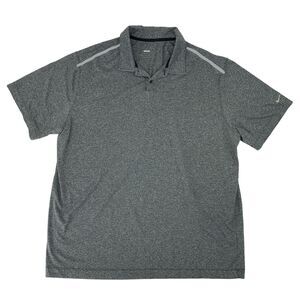 Nike Golf Polo Shirt Mens XXL 2XL Gray Tour Performance Quick Dry Athletic